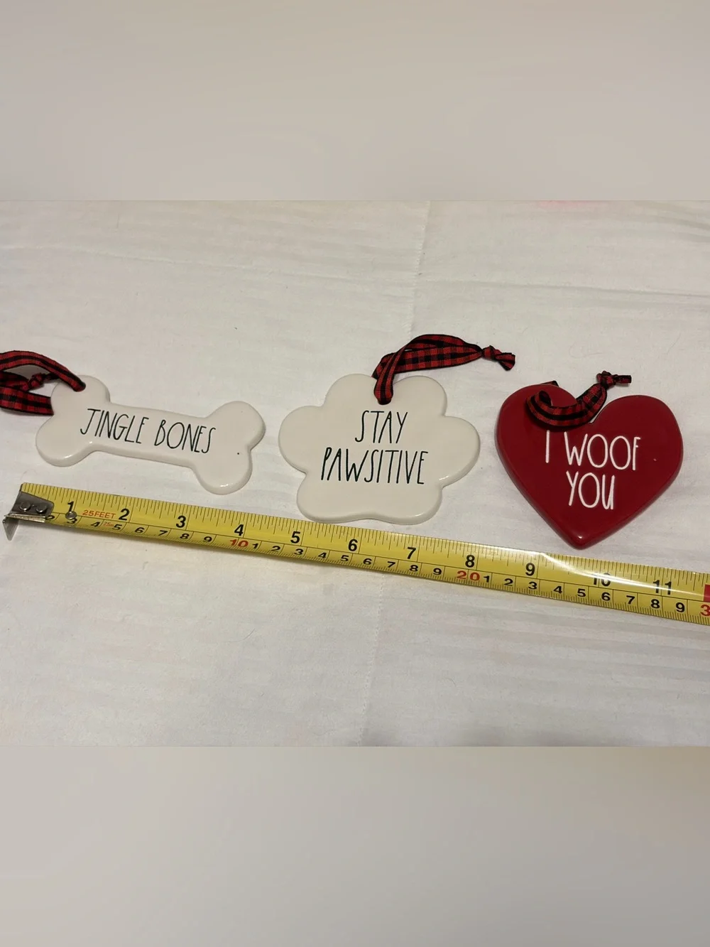 Sof3 RAE DUNN DOG THEMED ORNAMENTS